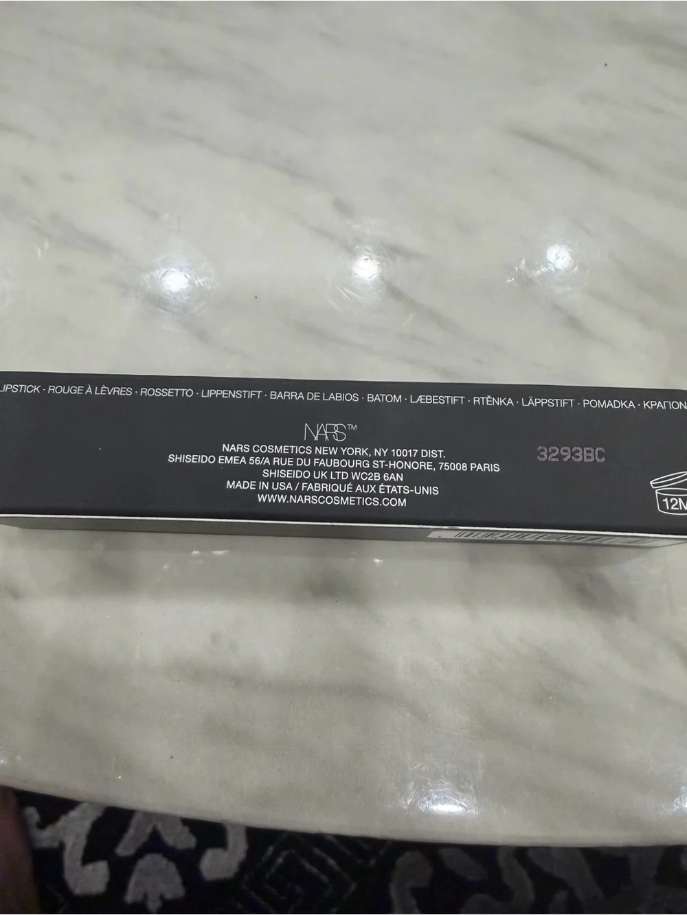 NARS Afterglow Sensual Shine Lipstick - Boxed Black Packaging